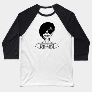 Girl Skull and Sunglasses Baseball T-Shirt